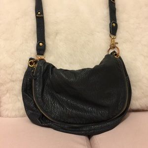 dark blue shoulder bag
